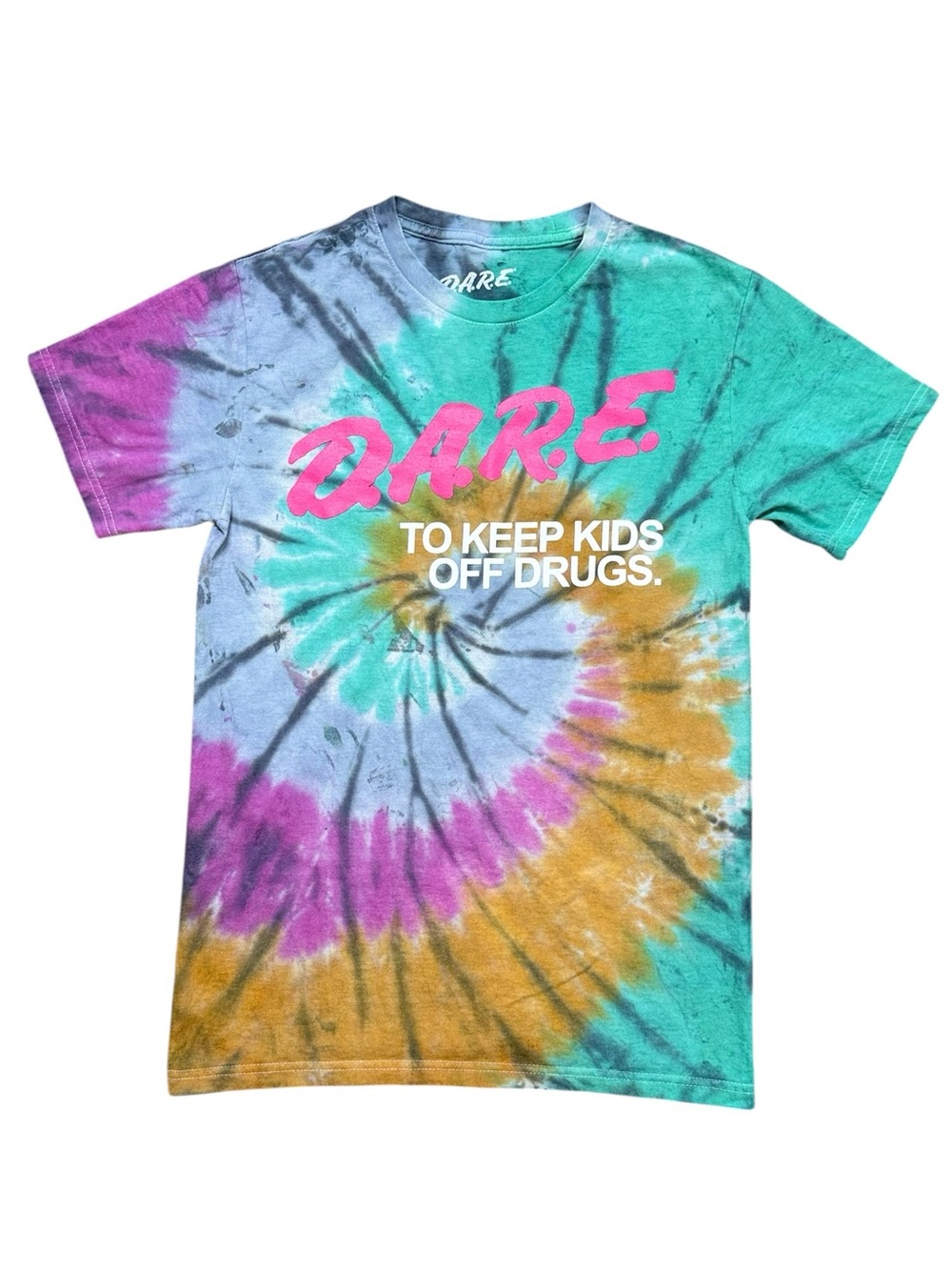 Vintage D.A.R.E. T-Shirt Tee Shirt Graphic Tie Dye XS S Small